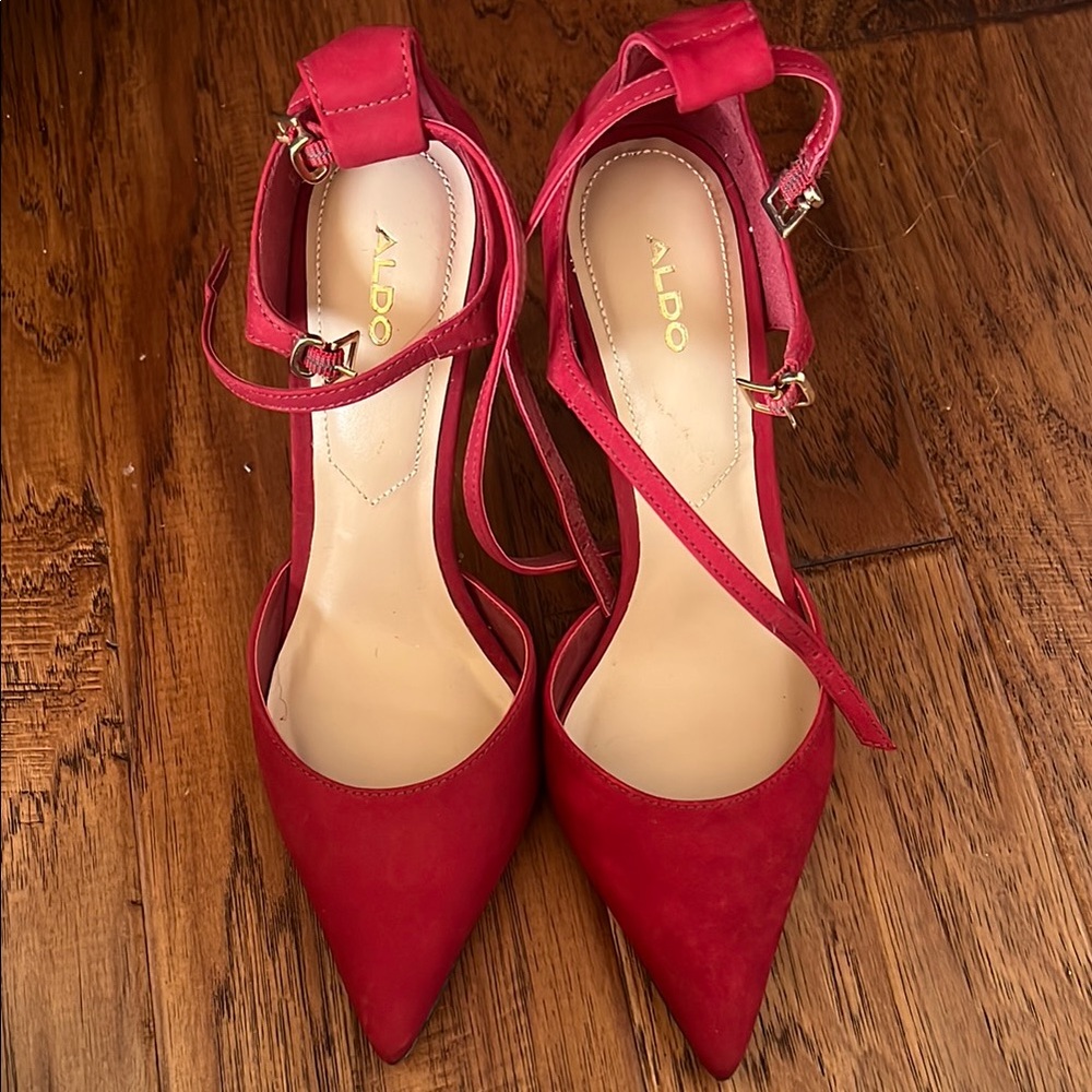 NWOT: ALDO Women's Red Strappy Heels